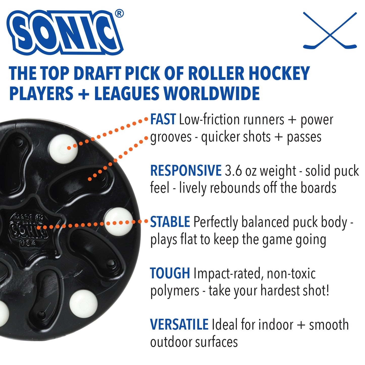 Sonic Inline Hockey Puck