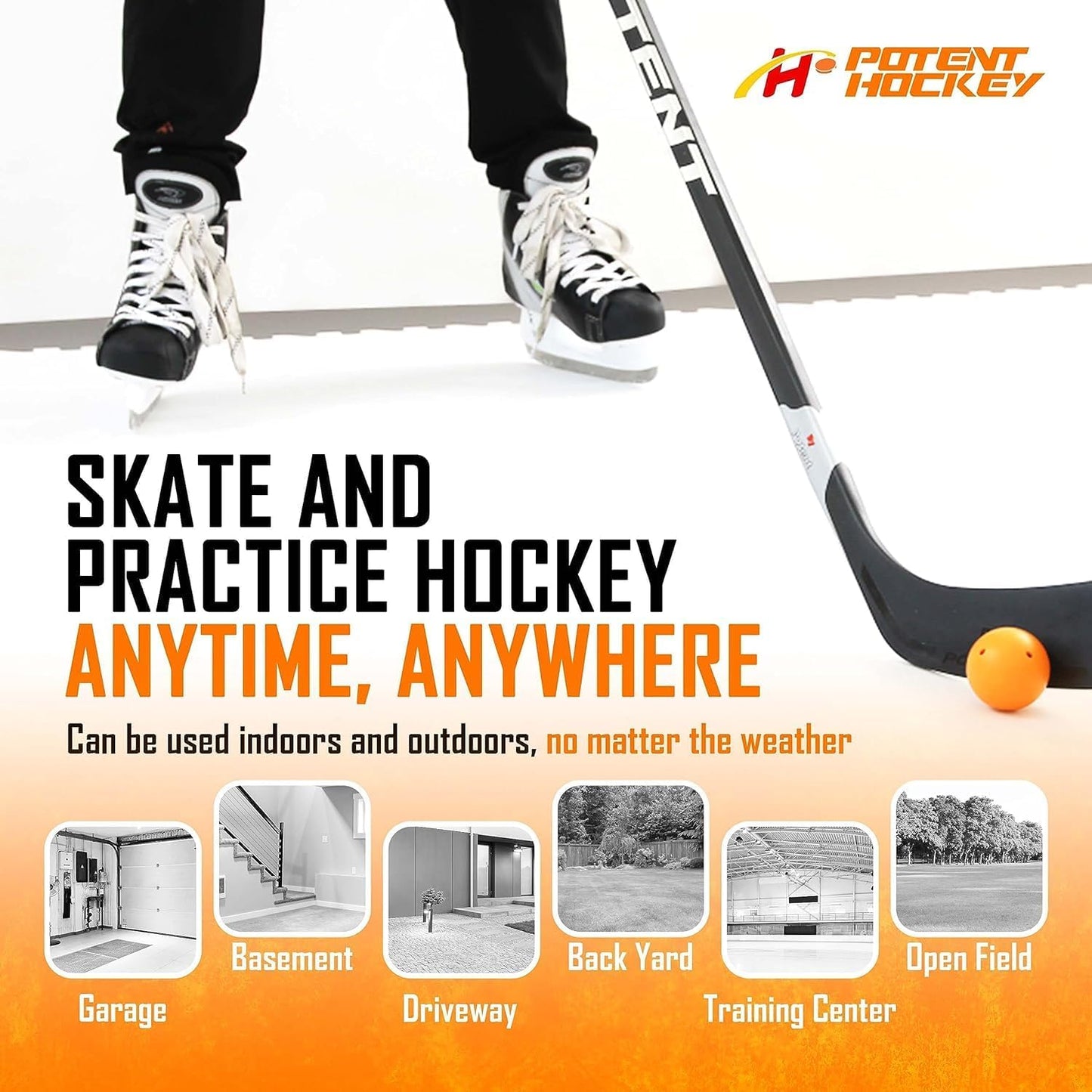Skateable Synthetic Ice Tile - 10 Pack