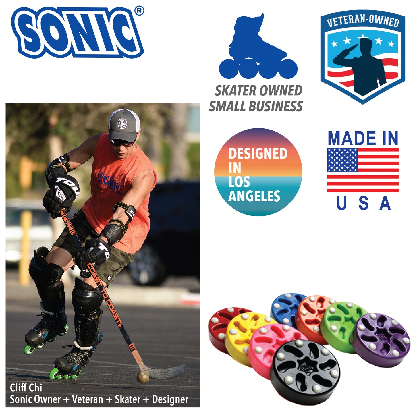 Sonic Inline Hockey Puck